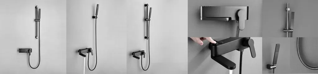 save water in the bathroom-black faucets