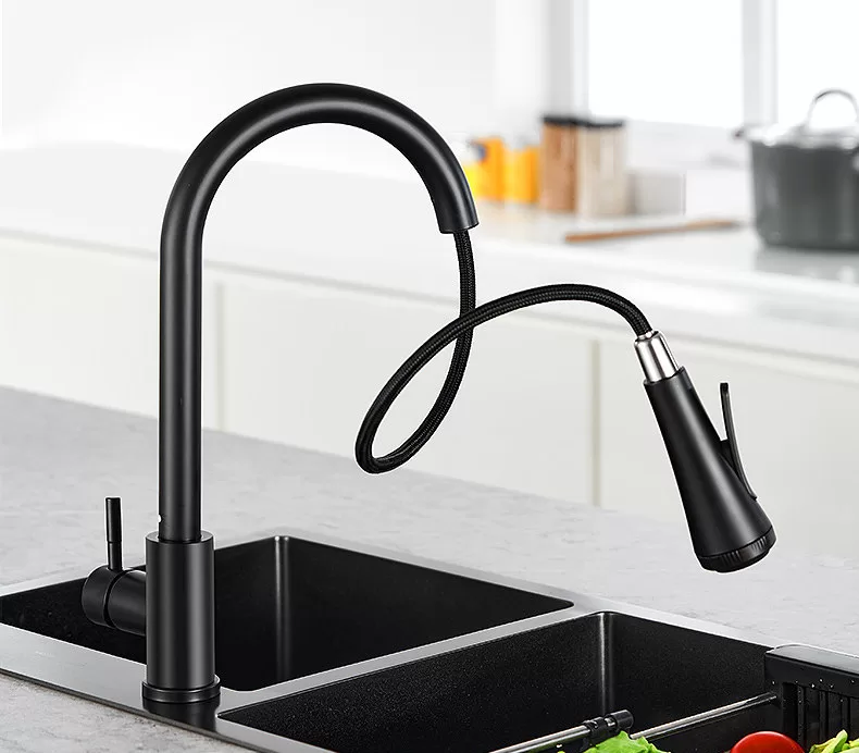 spring kitchen faucet-Pull-Down-Sprayer