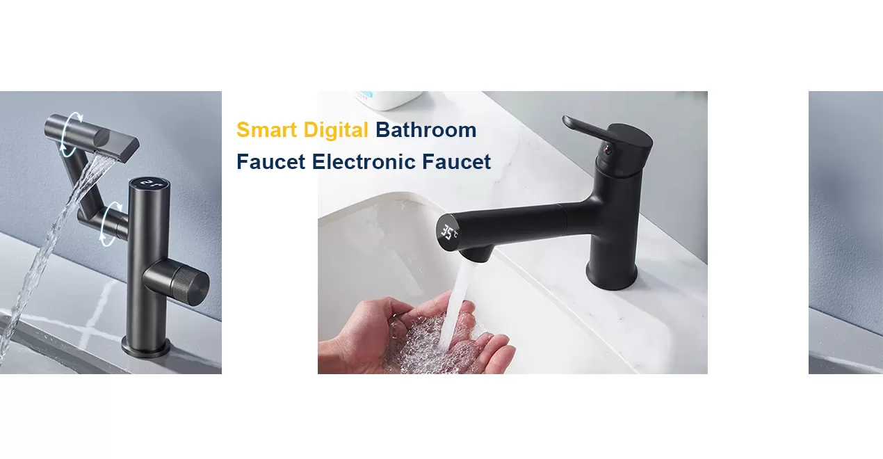 Smart Digital Bathroom Faucet Electronic Faucet jpg