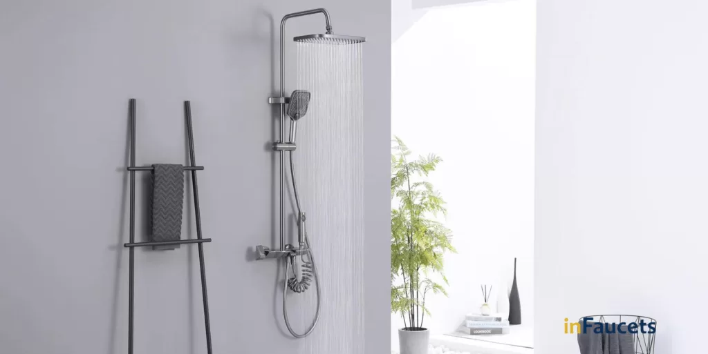 gun metal shower