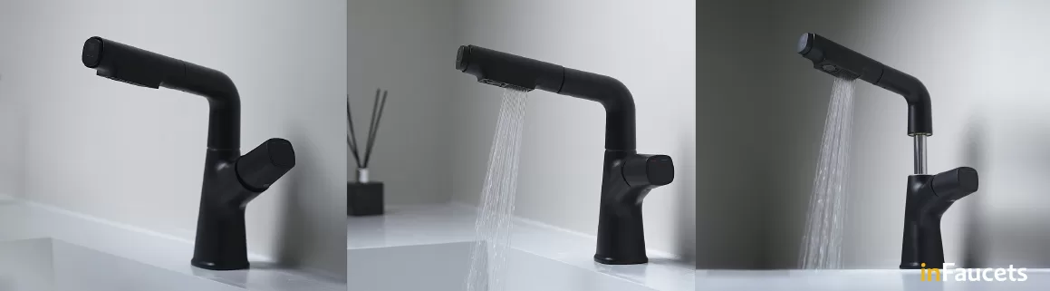 Bathroom with Wholesale Faucets-matte black basin faucet