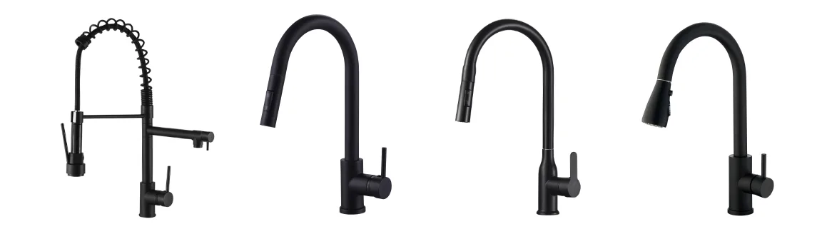 matte black faucets kitchen