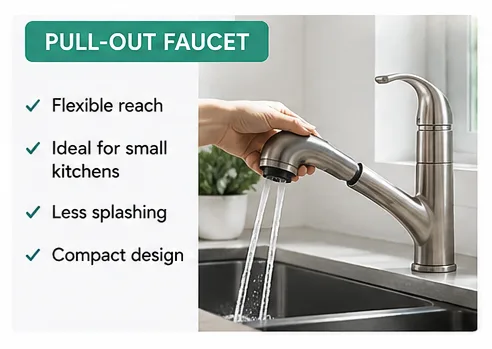 Pull out faucet
