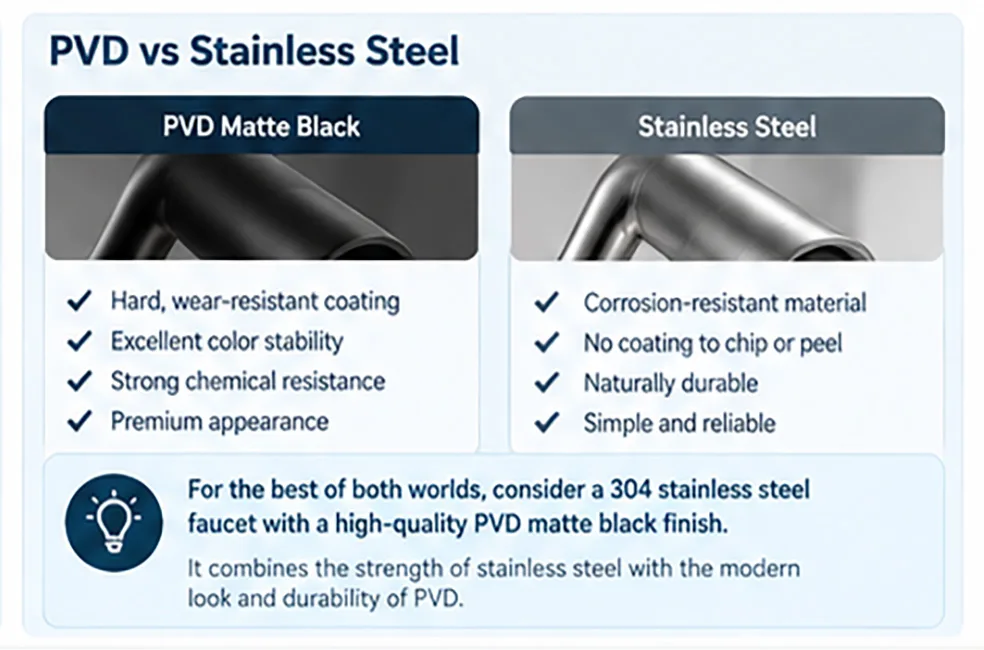 PVD vs stainless steel
