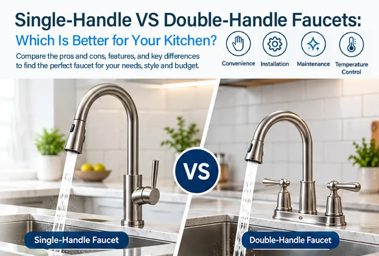 Single Handle vs Double Handle Faucets Which Is Better for Your Kitchen